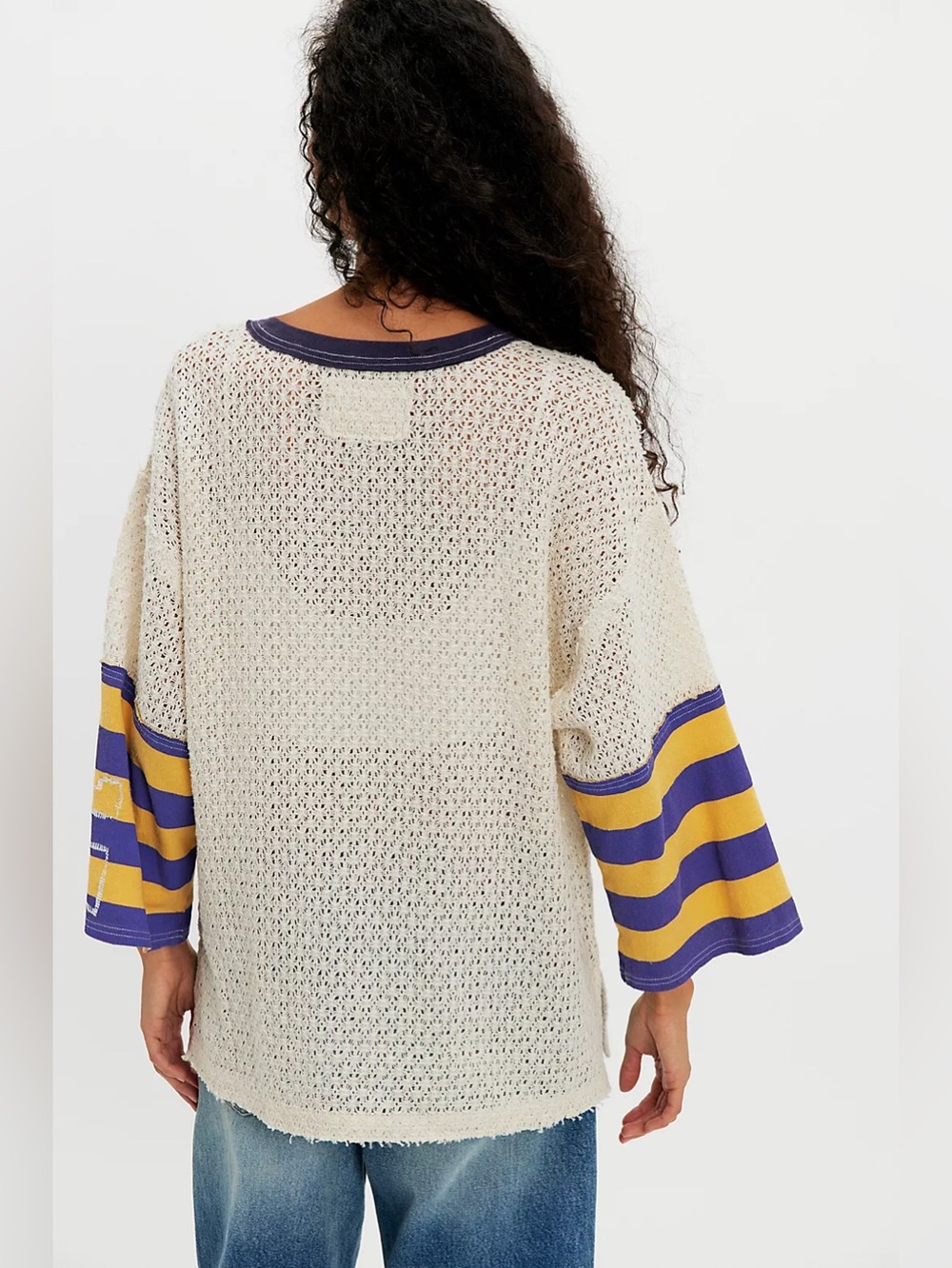 NWT FREE PEOPLE WE THE FREE Tiger Tee | Ivory Combo MSRP $98 Size XS Oversized - Picture 2 of 6